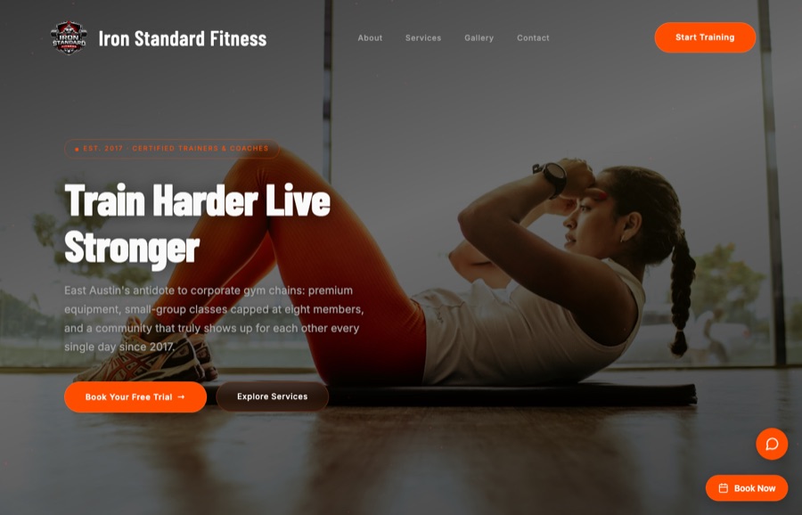 Iron Standard Fitness website
